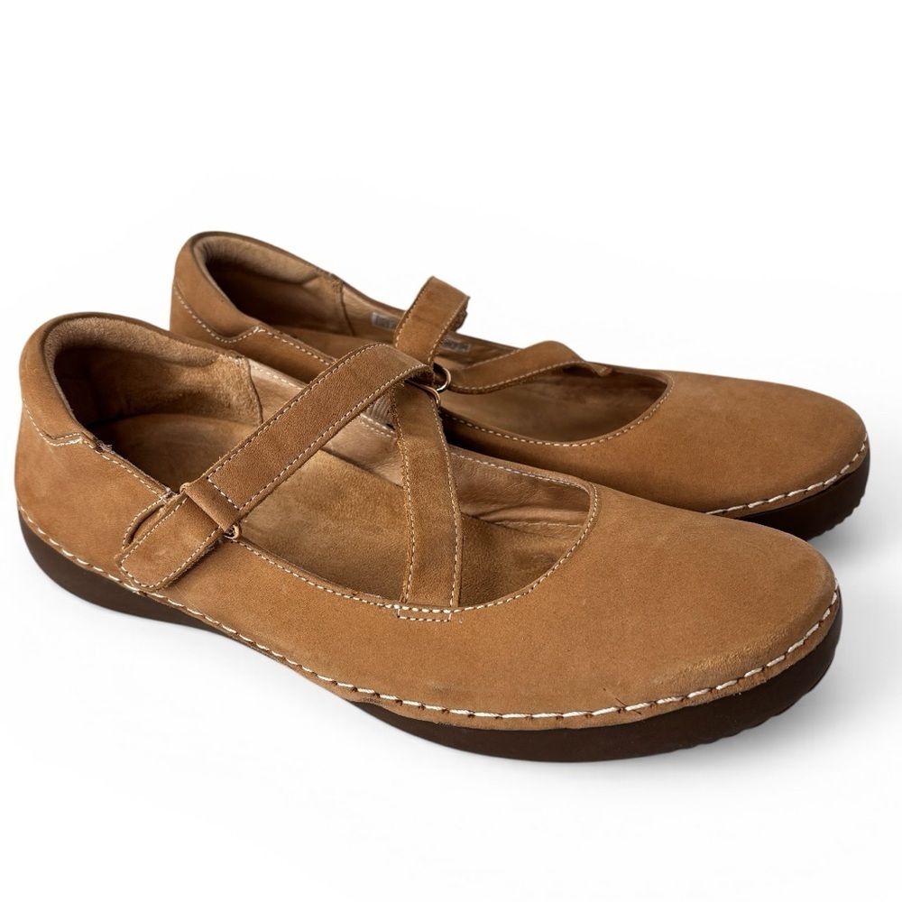 Vionic Tan Mary Jane Flats